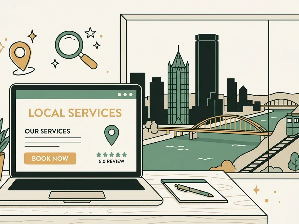 Pittsburgh web design and local SEO dashboard for a local business website