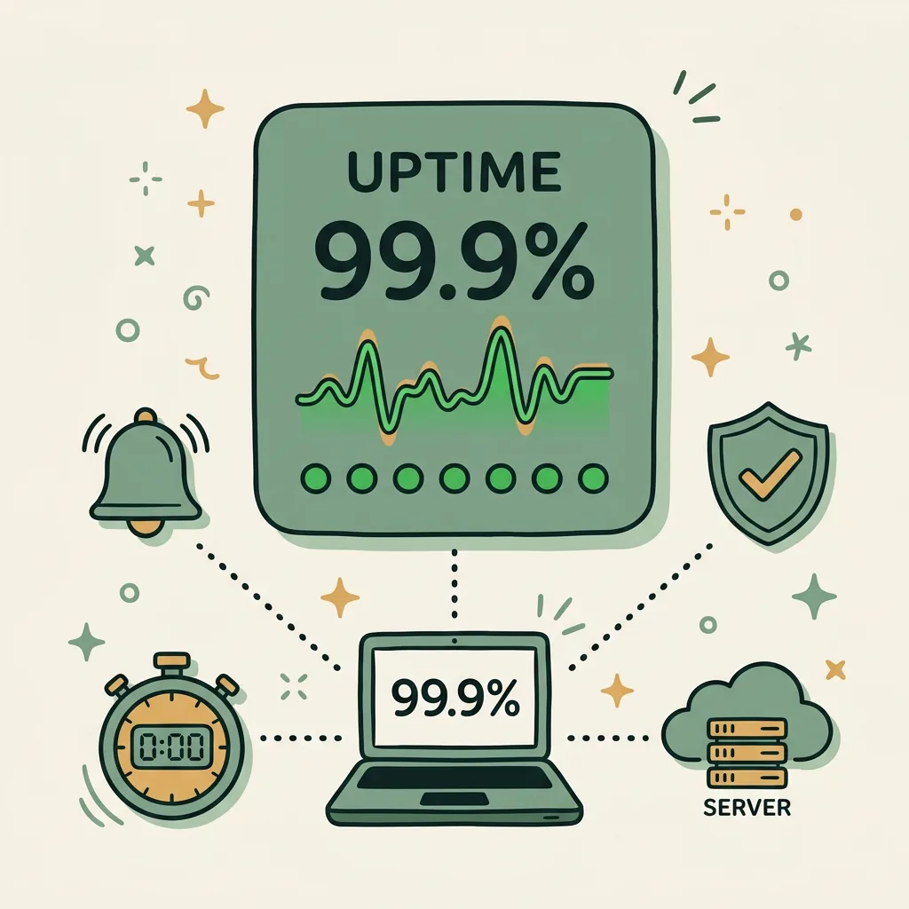 Monitoring and optimization dashboard representing proactive maintenance and SEO-safe website operations